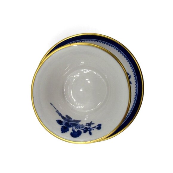 SPODE Gloucester Blue and White Floral Cup Saucer England Vintage - Picture 5 of 11